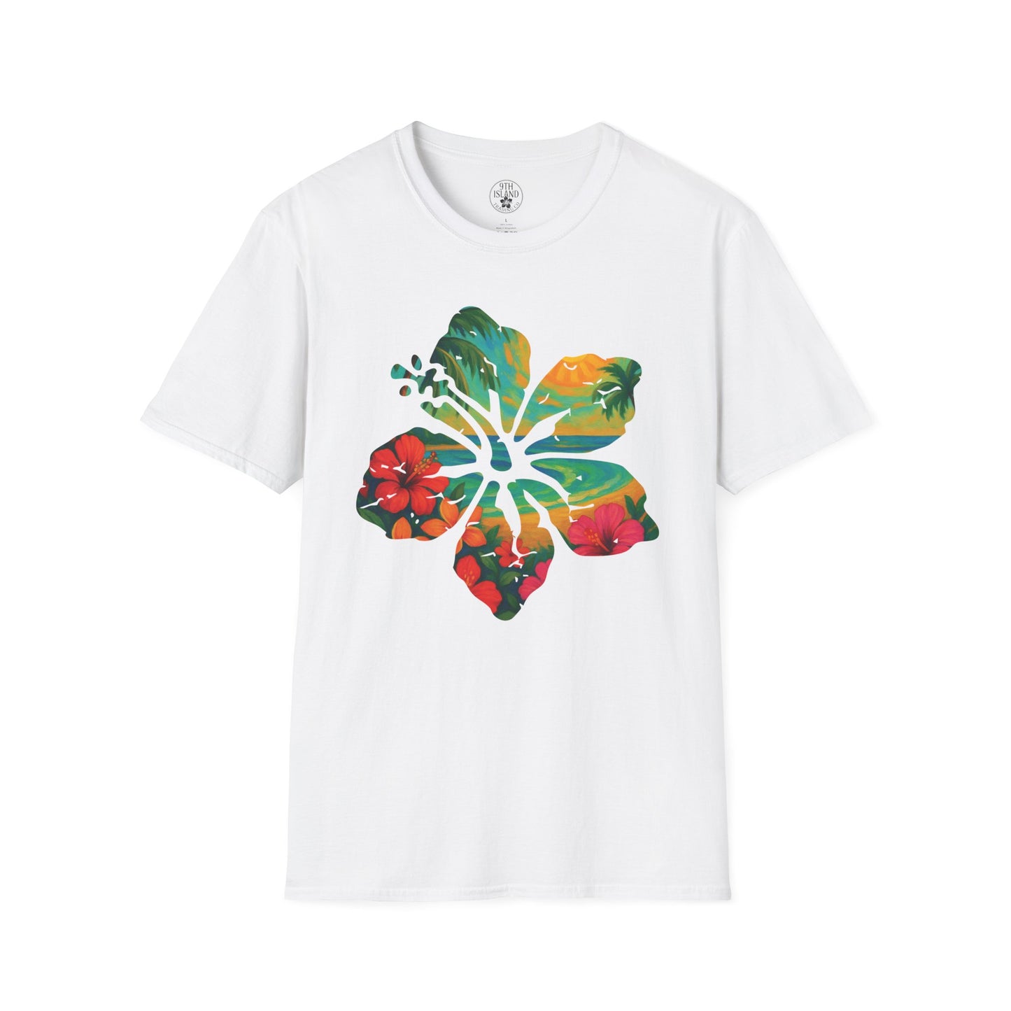 PAINTED ALOHA Tee - White - Unisex Cut
