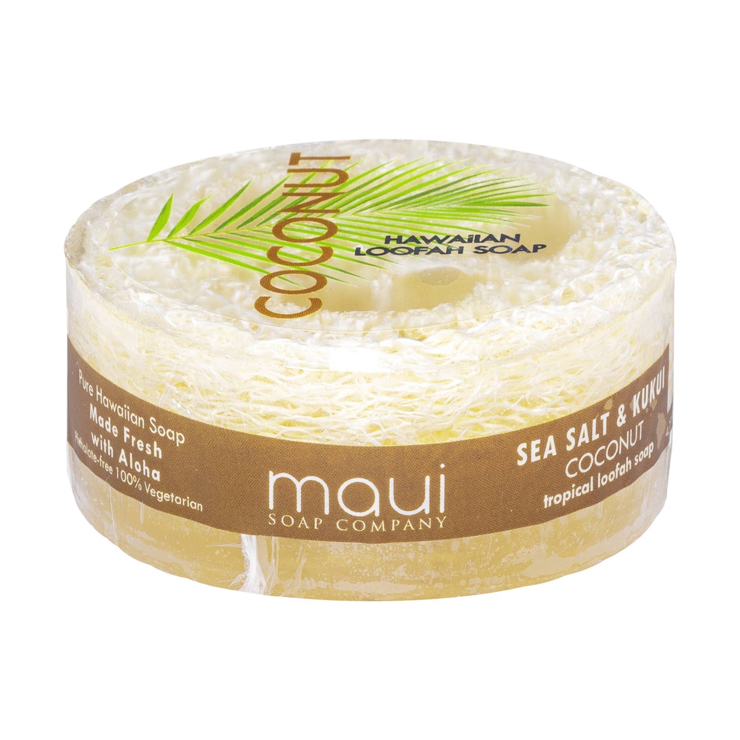 COCONUT SEA SALT & KUKUI Exfoliating Loofah Soap