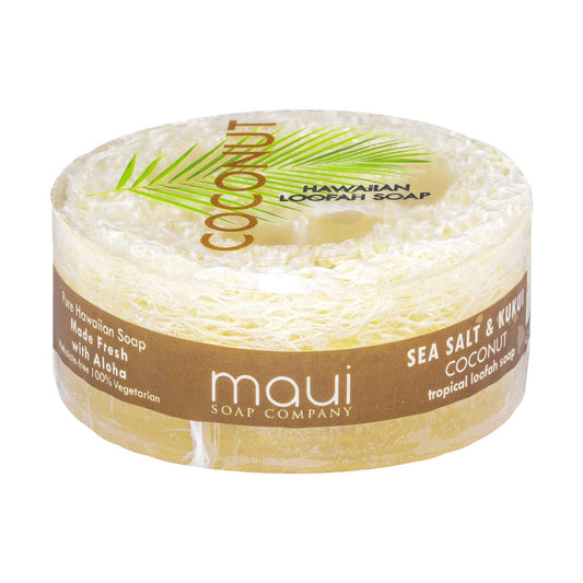 COCONUT SEA SALT & KUKUI Exfoliating Loofah Soap