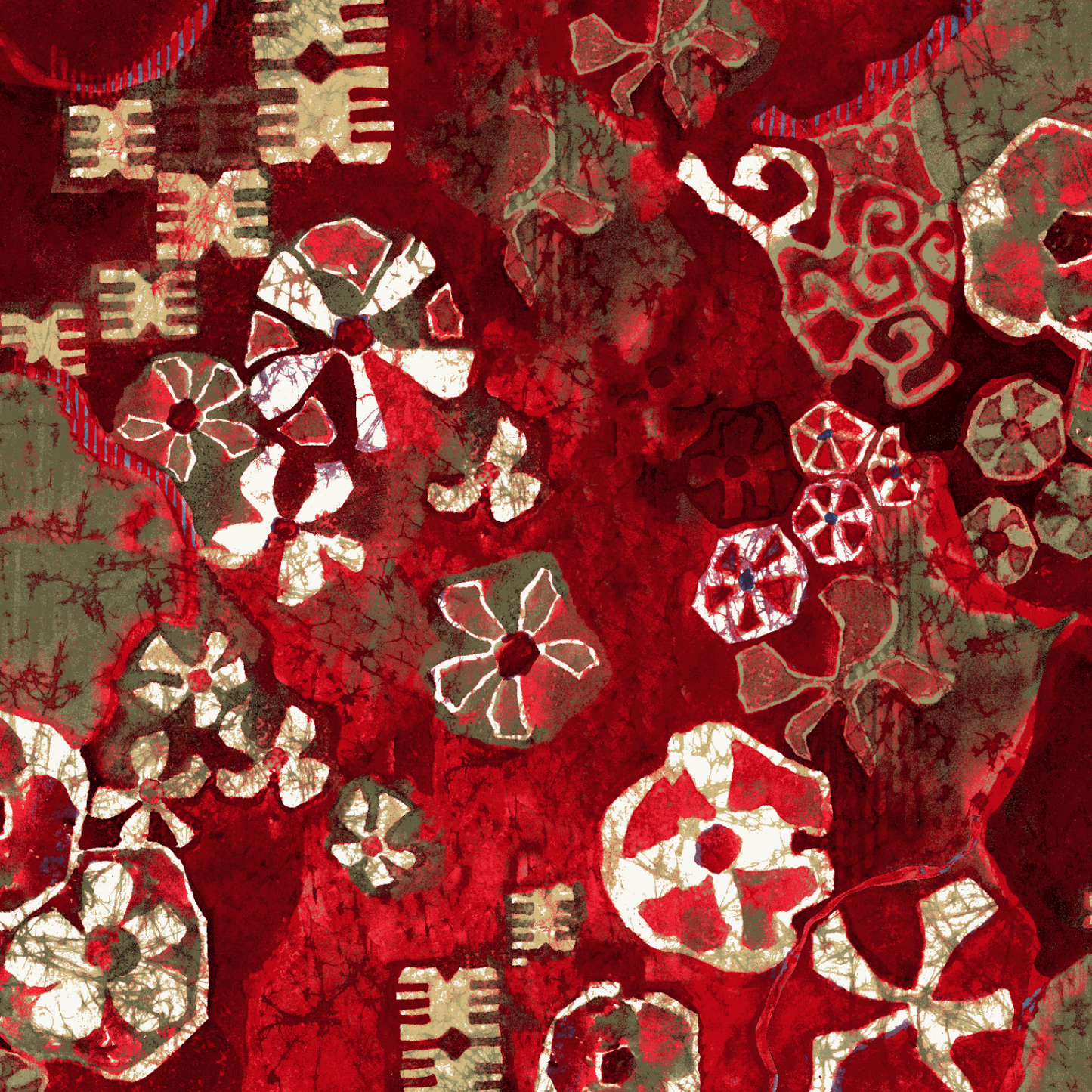 SHORT KIMONO ROBE - Tiare Red