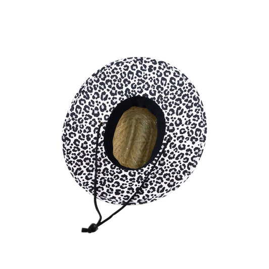 SNOW LEOPARD Straw Hat
