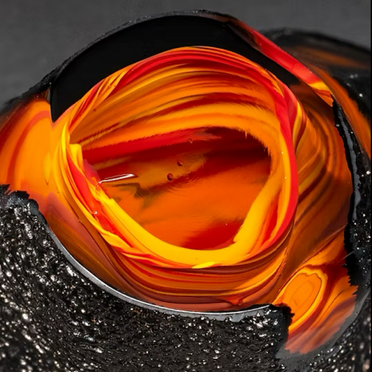 VOLCANO Hand-Sculpted Crystal Sculpture - Small