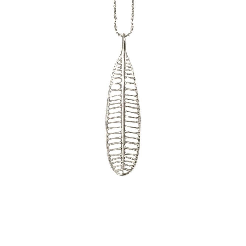 LARGE PLUMERIA NECKLACE Sterling Silver