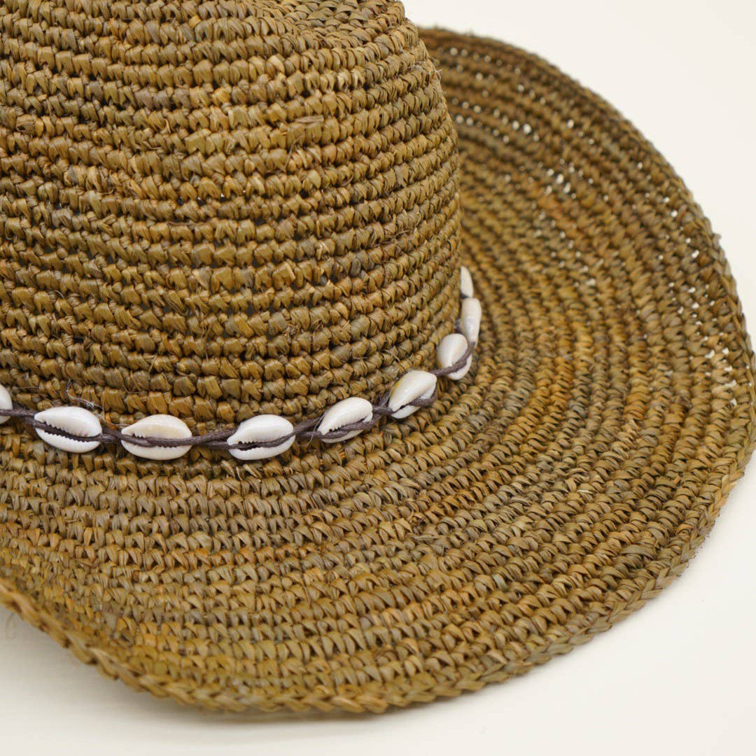COWRIE COWBOY Raffia Shapable Hat - Brown