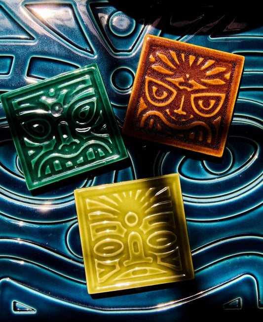 ARTISAN TIKI TILE - 3.5"x3.5"