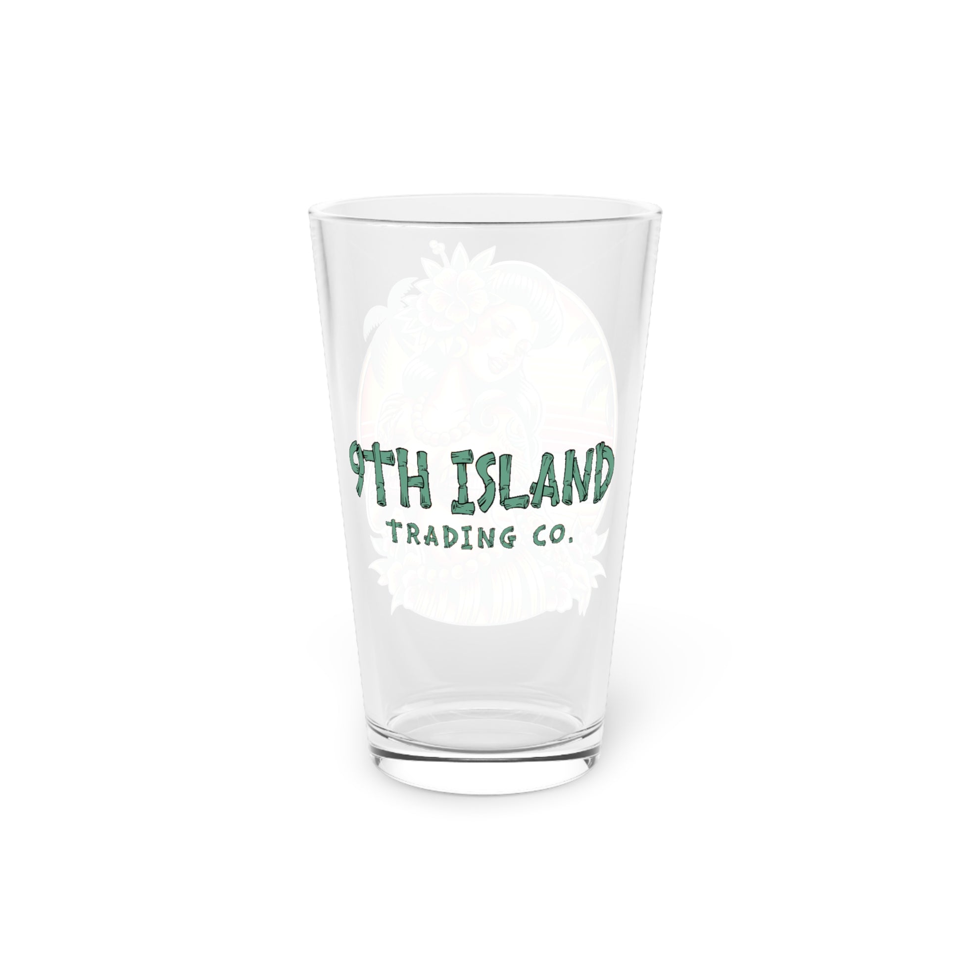 HULA GIRL SUNSET 16oz Pint Glass
