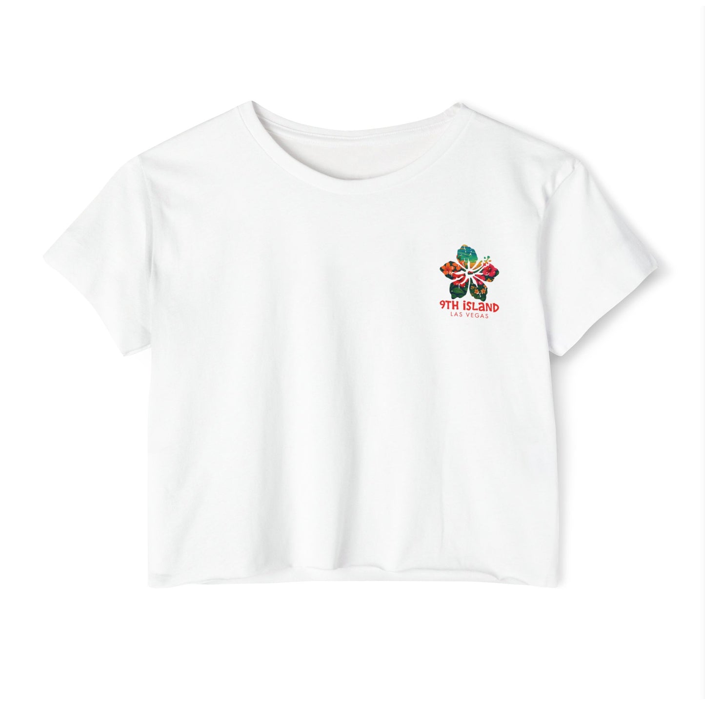 PAINTED ALOHA 2/sided Women's Cropped Tee