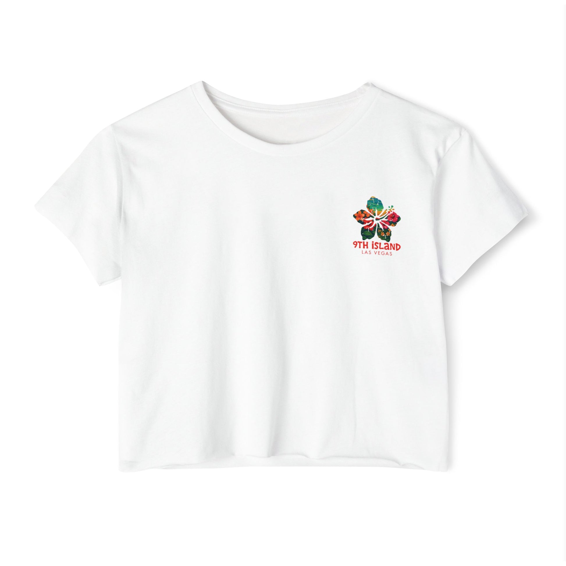 PAINTED ALOHA 2/sided Women's Cropped Tee