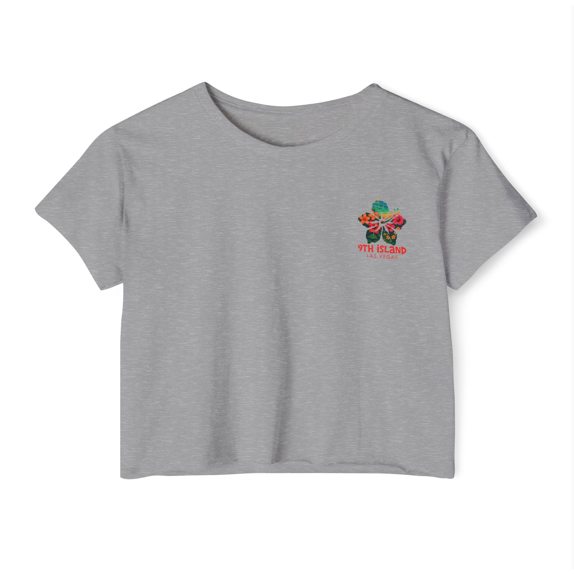 PAINTED ALOHA 2/sided Women's Cropped Tee