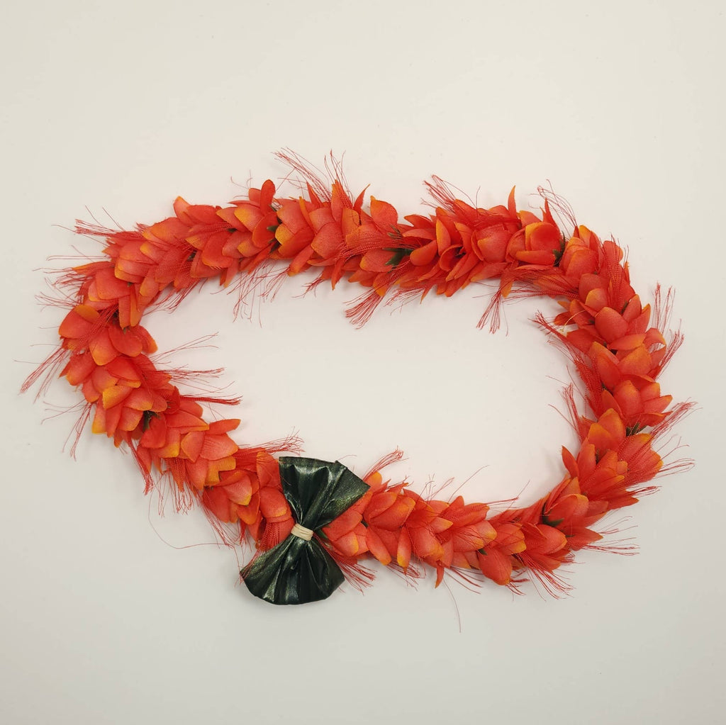 RED OHAI ALI'I Pet Lei - Medium