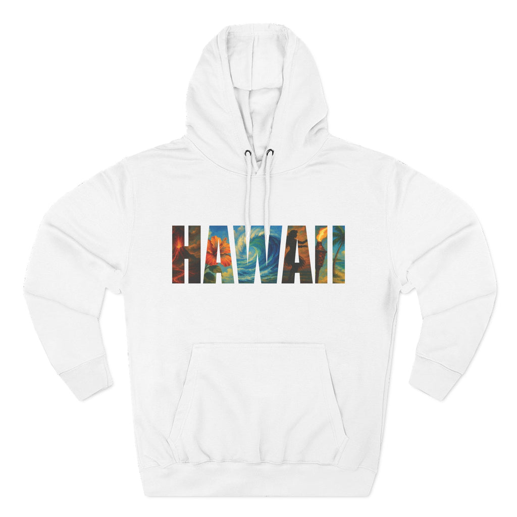 PAINTED HAWAII 2/sided Hoodie - White