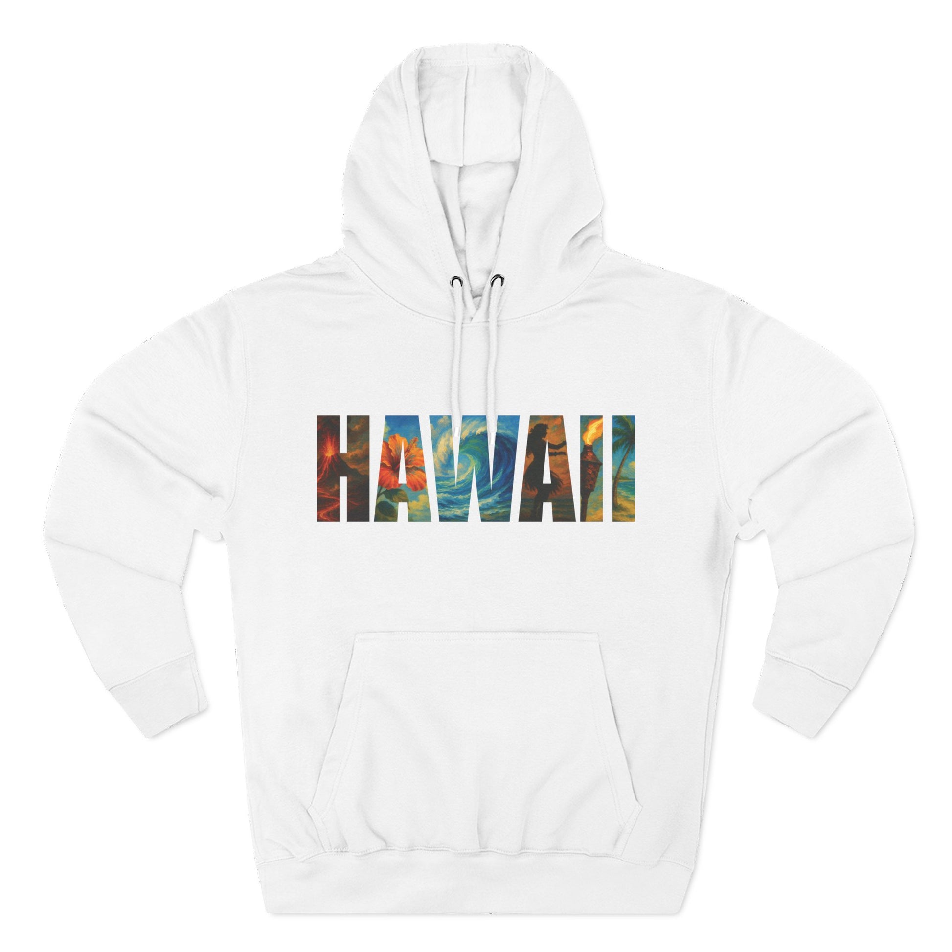 PAINTED HAWAII 2/sided Hoodie - White