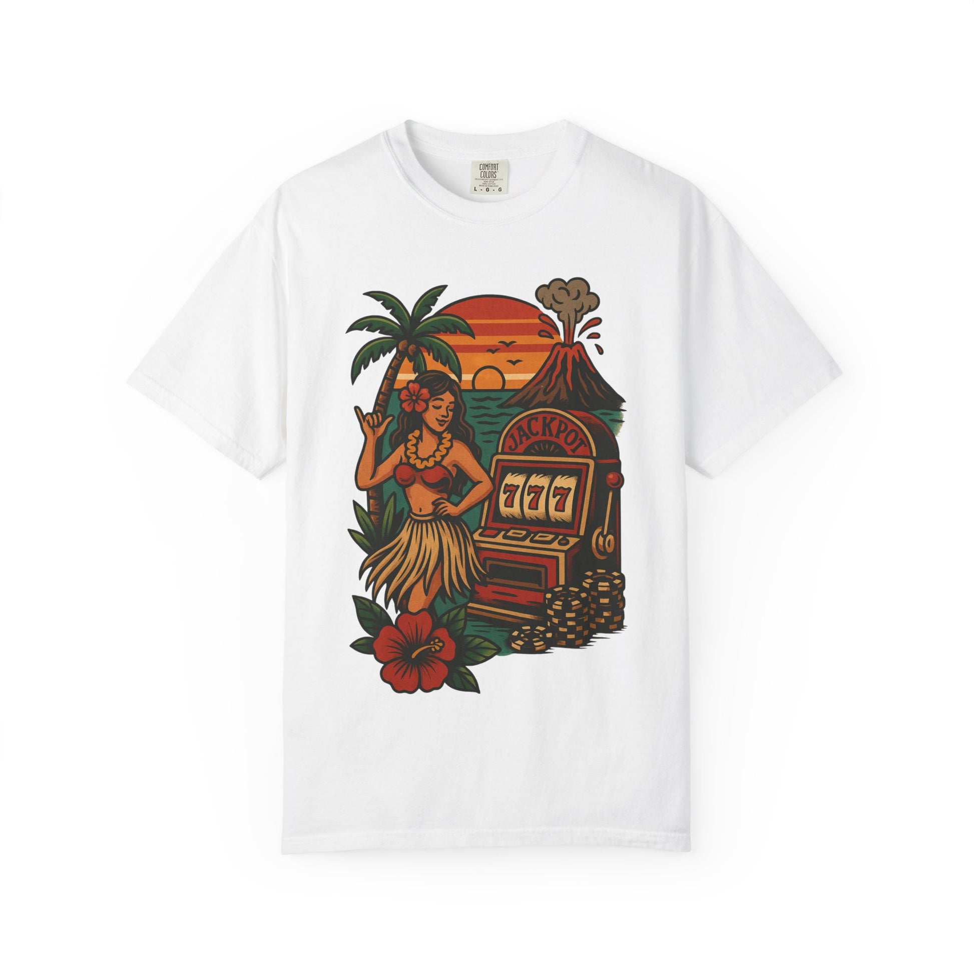 HULA SHAKA & SLOTS 2/sided Tee