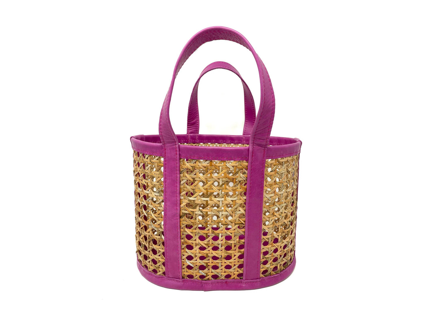 HIBISCUS KAILANI Cane + Leather Tote