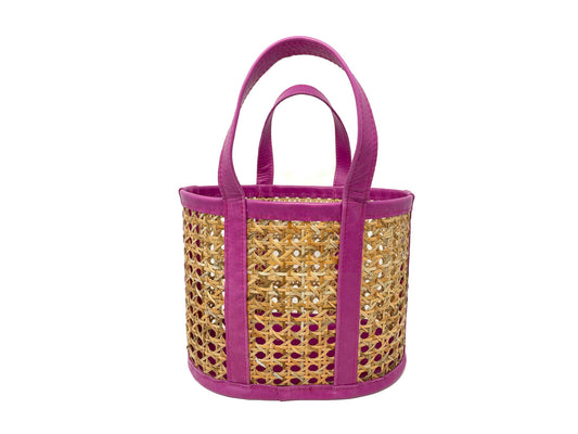 HIBISCUS KAILANI Cane + Leather Tote