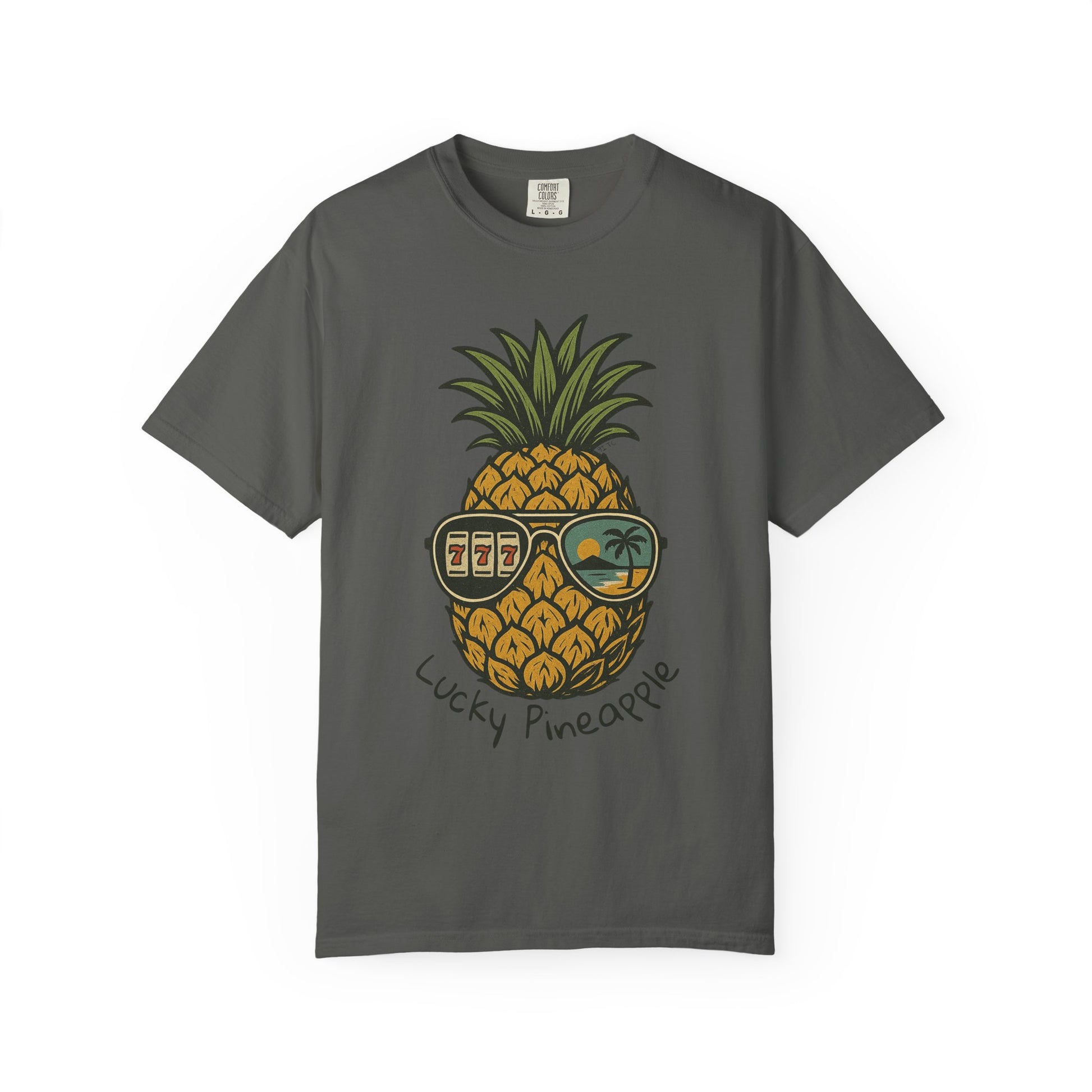 LUCKY PINEAPPLE Tee - Charcoal