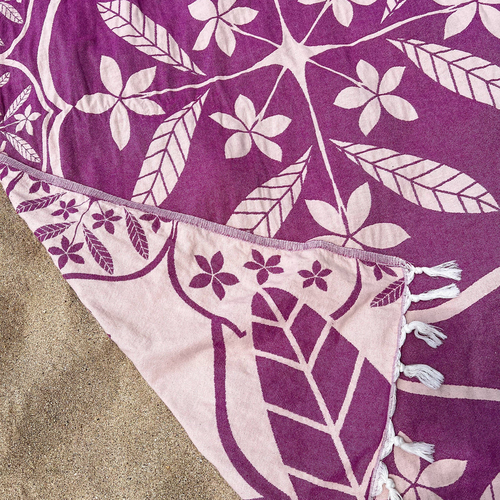 FRANGIPANI Lux Beach Blanket for 2