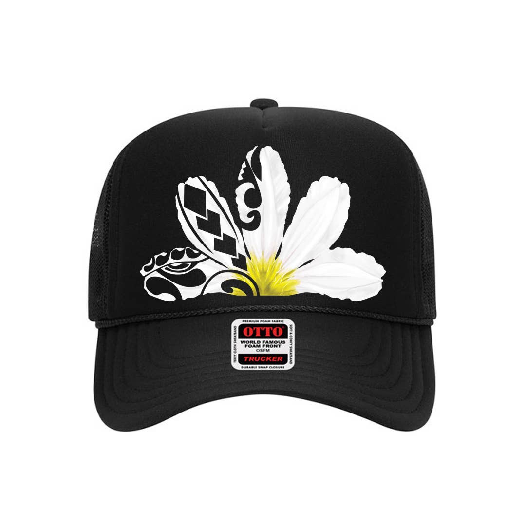 NAUPAKA Trucker Hat - Black