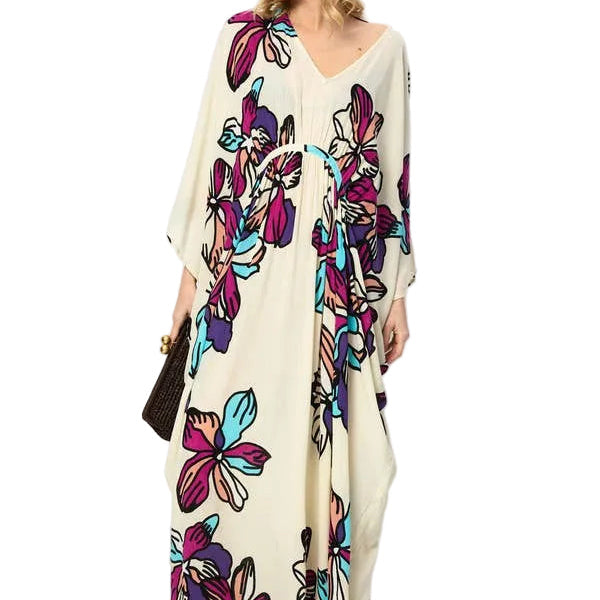 TROPICAL KAFTAN - Off White