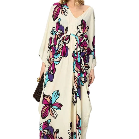 TROPICAL KAFTAN - Off White