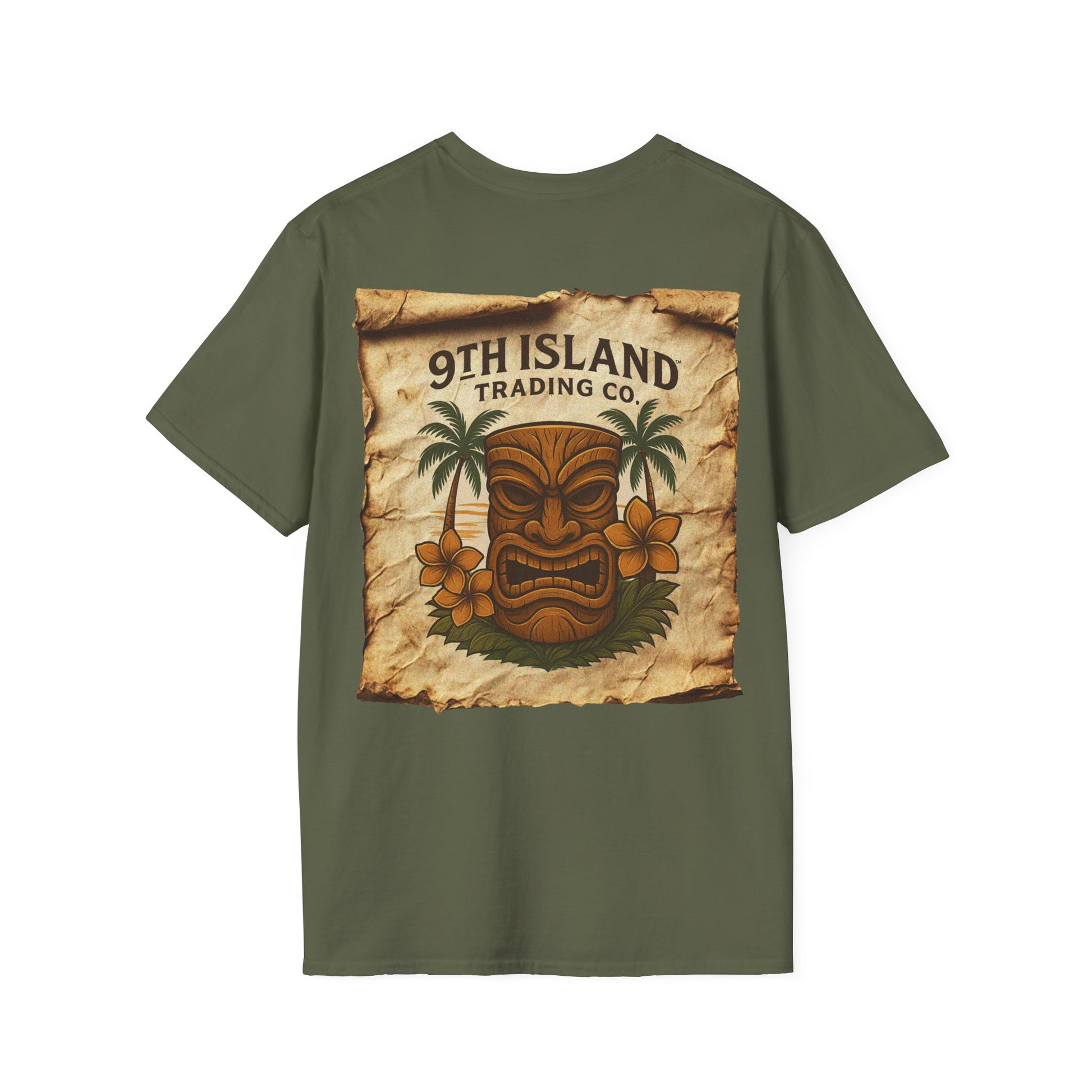 PLUMERIA TIKI 2/sided Classic Tee - Palm