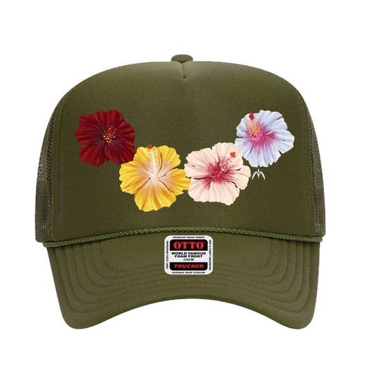 HIBISCUS Trucker Hat - Green