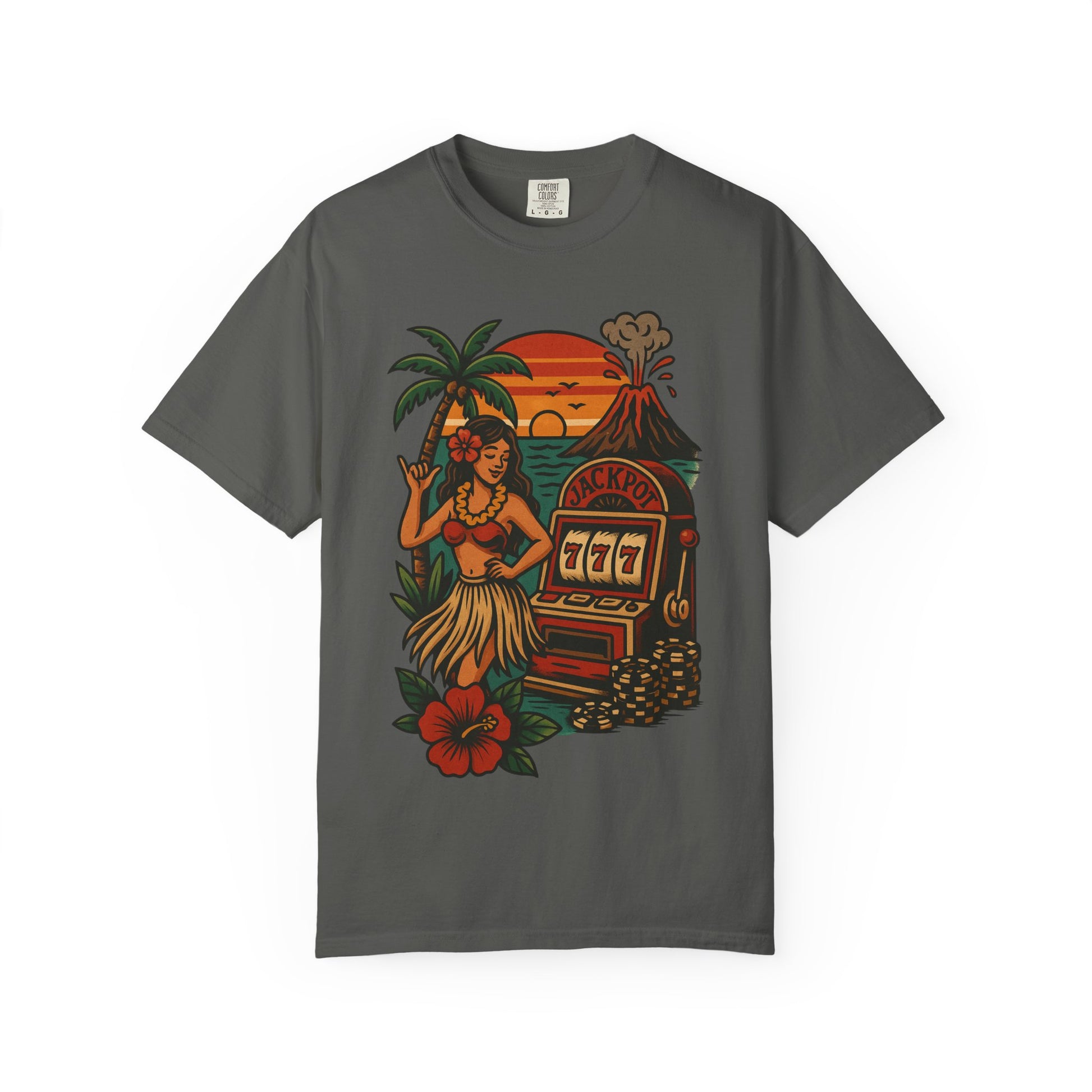 HULA SHAKA & SLOTS 2/sided Tee