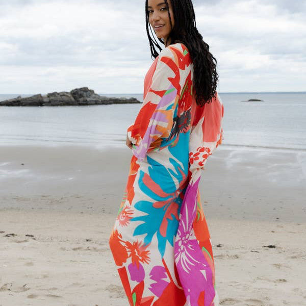SIDE CINCH KAFTAN Dress - Pink