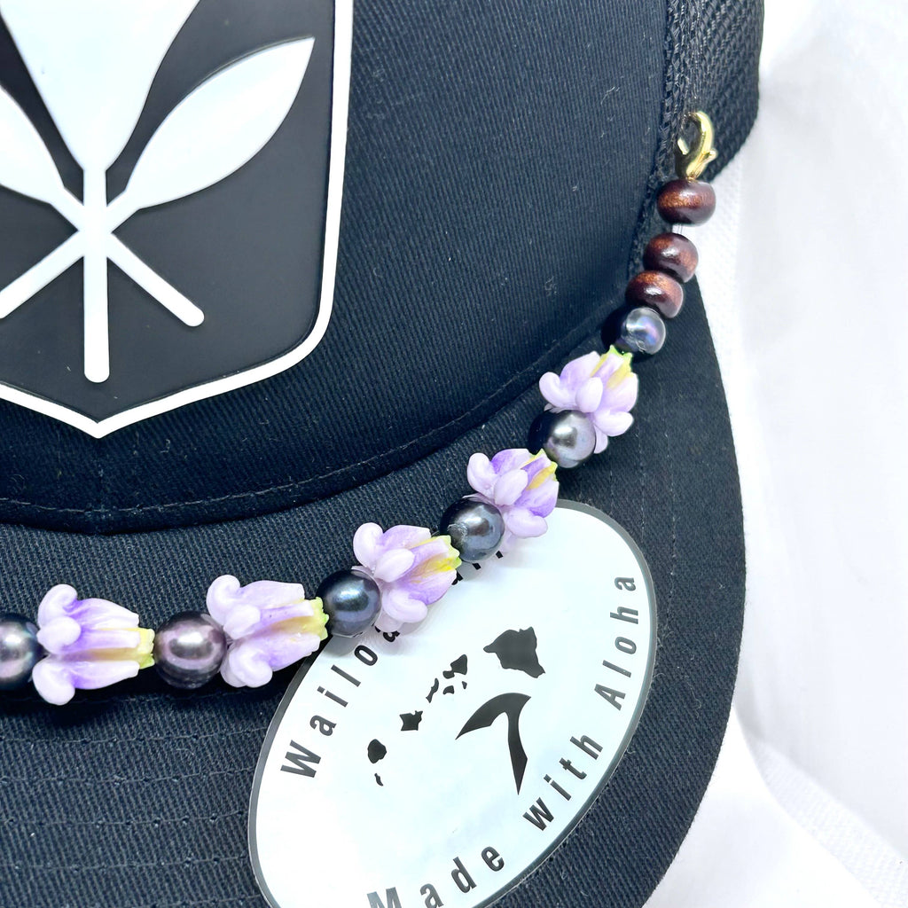 PURPLE CROWN Hat Lei 