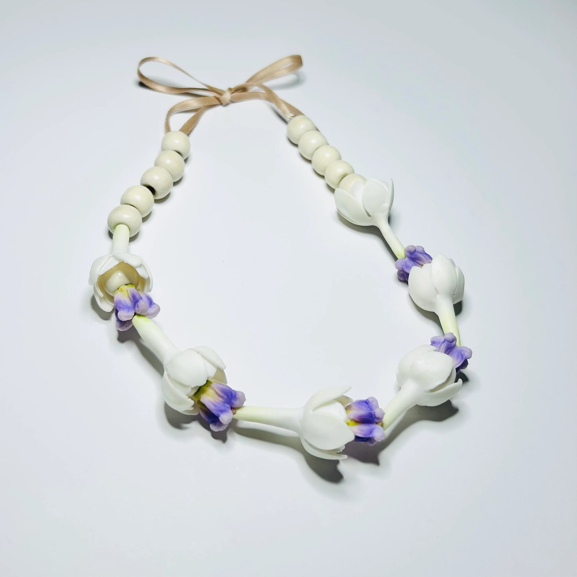 PURPLE CROWN FLOWER / PIKAKE Car Lei