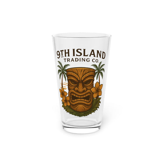 Tiki Plumeria Glass