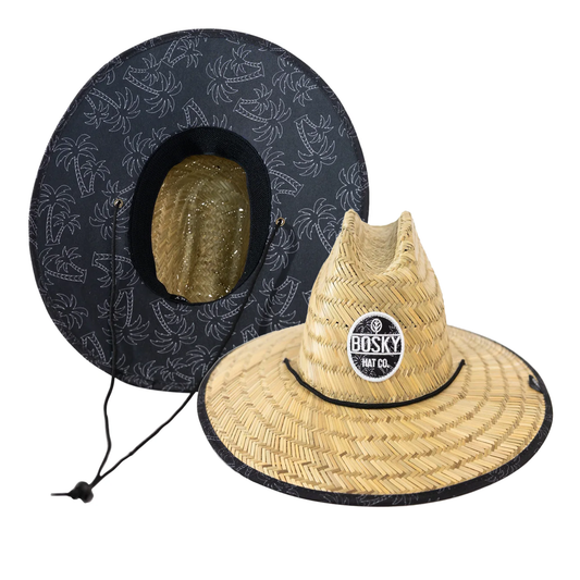 DARK PALMS Straw Hat