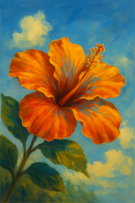 9ITC PAINTED HIBISCUS Card