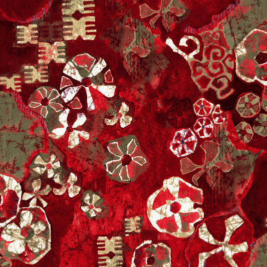 SHORT KIMONO ROBE - Tiare Red