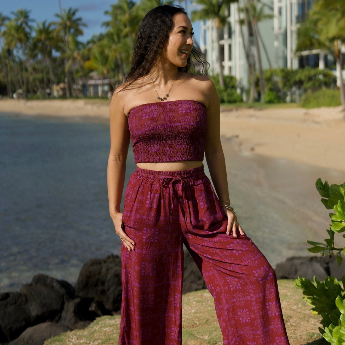 KIKI Smocked Top - Mango Sunset