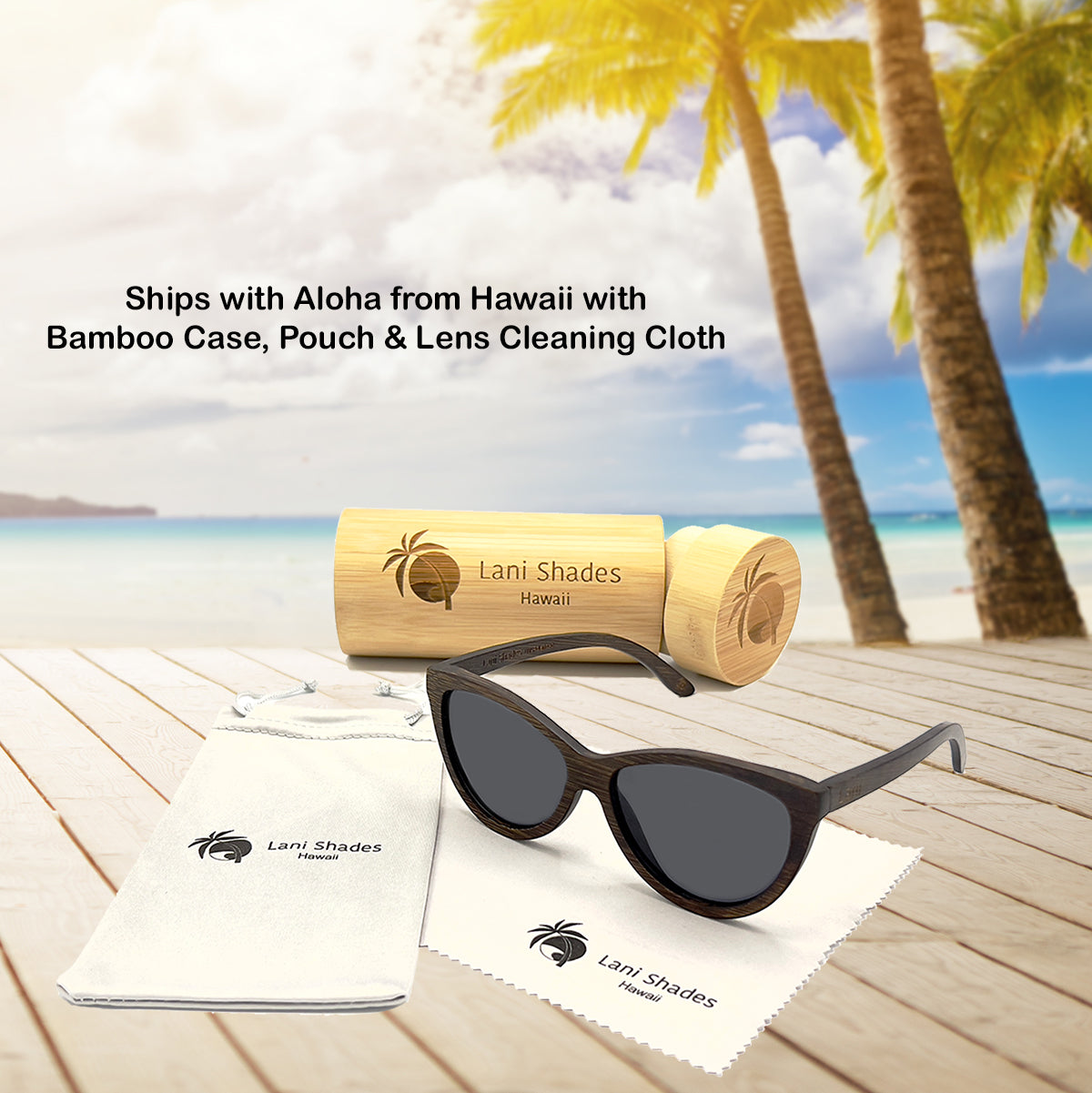 WAIMEA Mauka - Polarized Bamboo Sunglasses