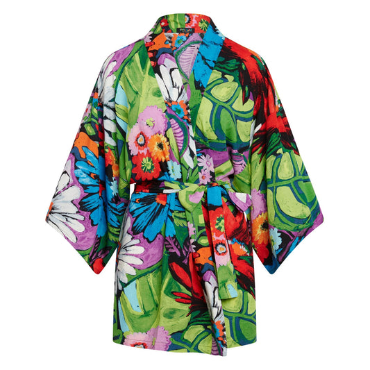 SHORT KIMONO ROBE - Flower Vibes