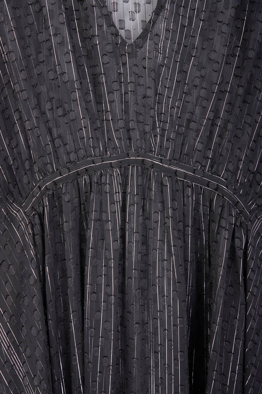 SHEER LUREX COVER-UP KAFTAN - Black