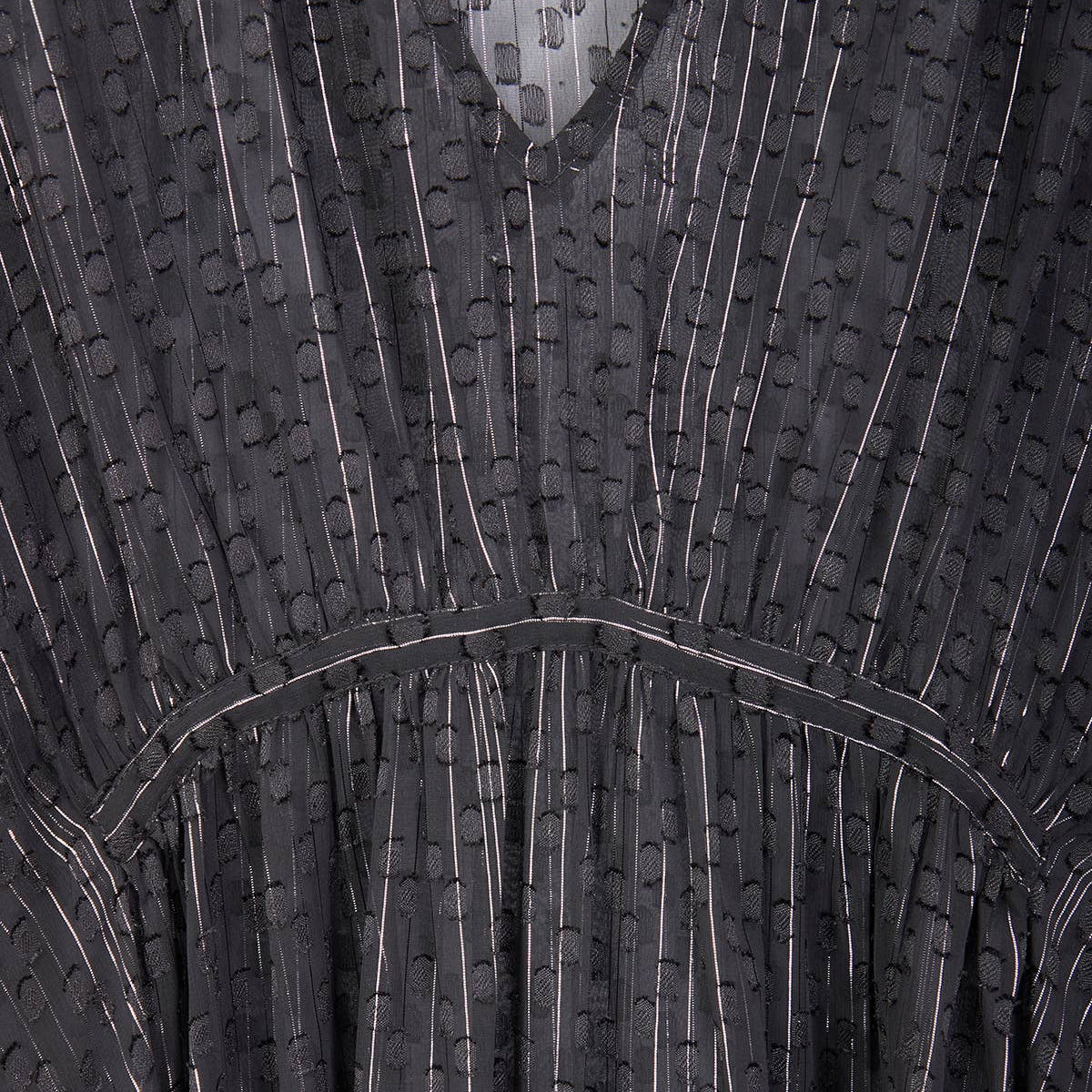 SHEER LUREX COVER-UP KAFTAN - Black