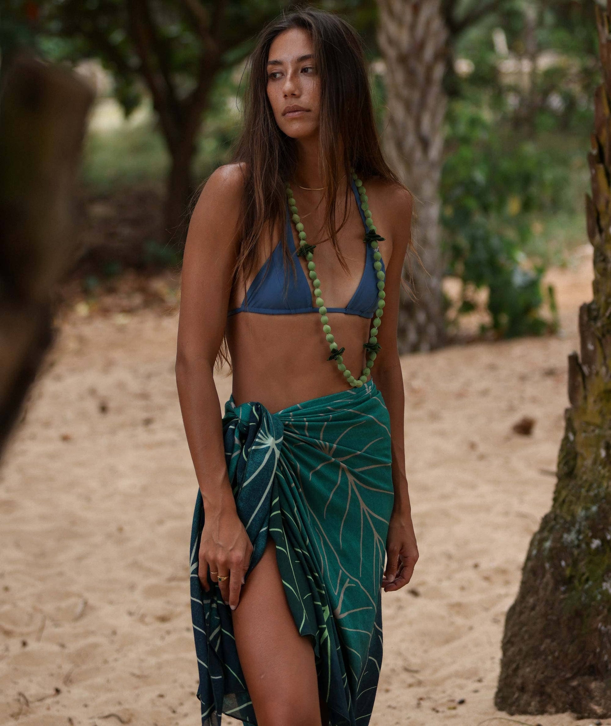GREEN KALO Pareo Sarong - 67 x 43 in