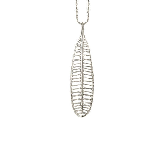 LARGE PLUMERIA NECKLACE Sterling Silver
