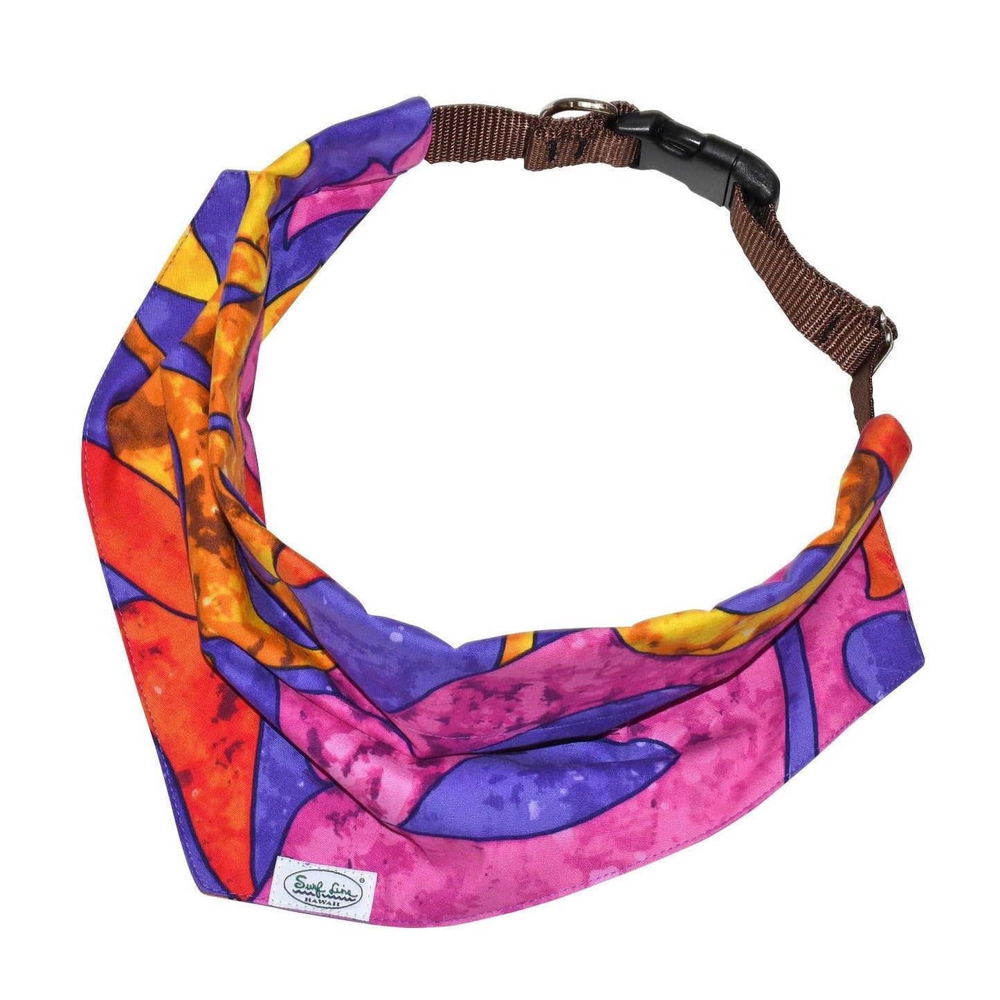 PET COLLAR SCARF Surf Line Hawaii Leaves