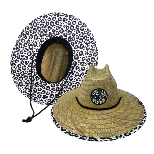 SNOW LEOPARD Straw Hat
