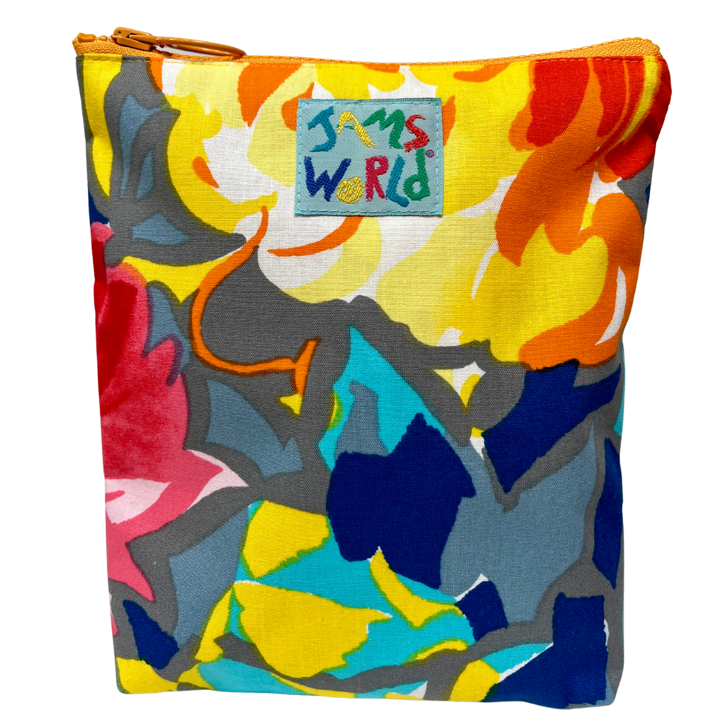 LINED VERTICAL ZIP POUCH - Sunny Meadow